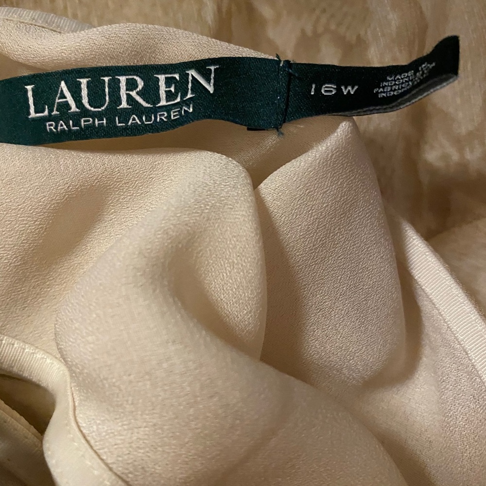 Lauren Ralph Lauren Tied Zipper Waist 16W Tan Mu Beige - Picture 6 of 8